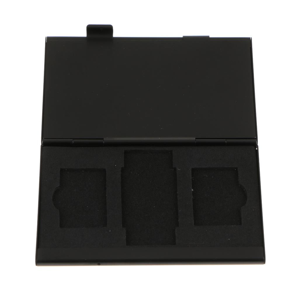 Aluminum Alloy Memory MS Card Storage Case Cover Hard Shell Protector Black