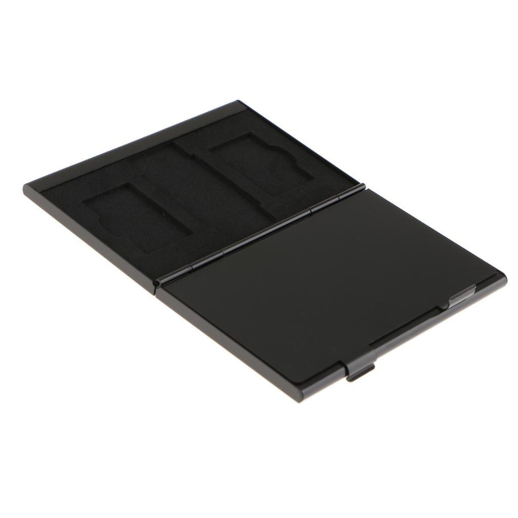 Aluminum Alloy Memory MS Card Storage Case Cover Hard Shell Protector Black