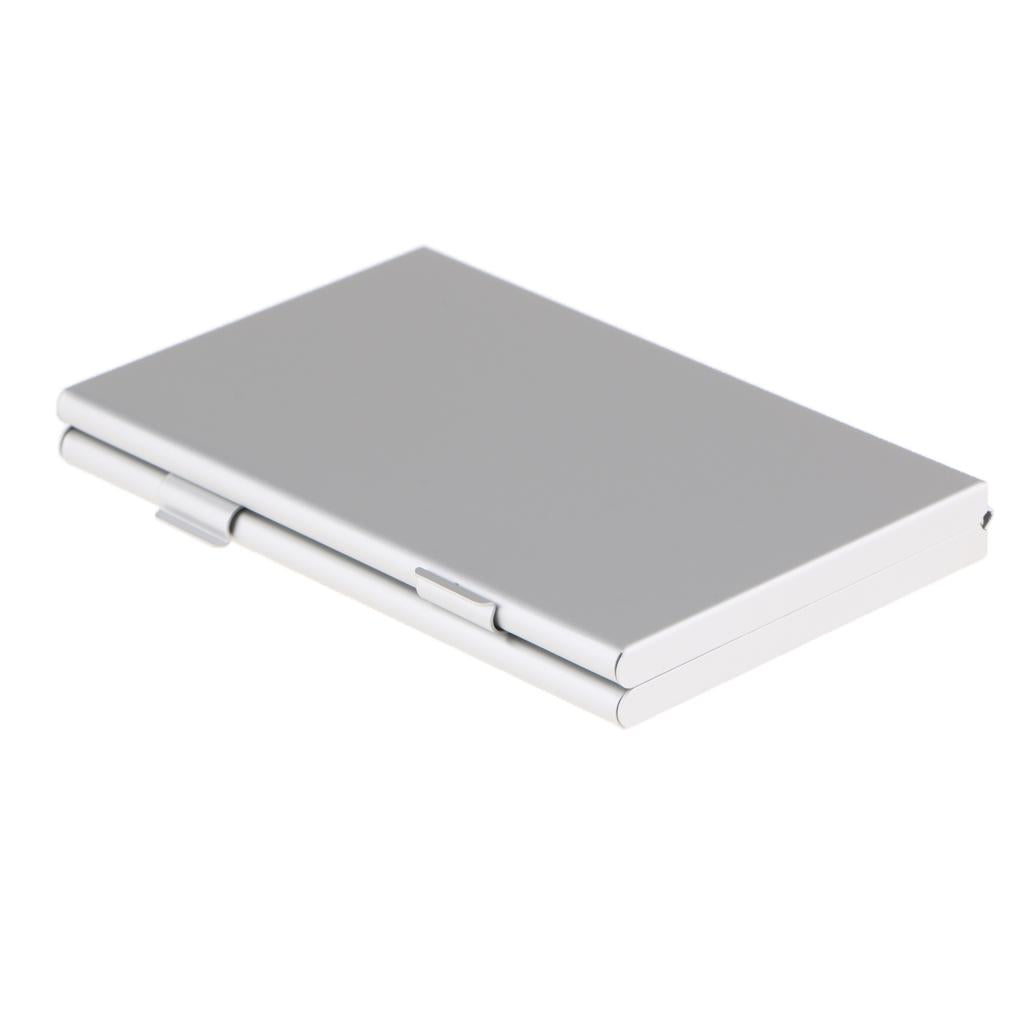 Aluminum Alloy Memory MS Card Storage Case Cover Hard Shell Protector Silver