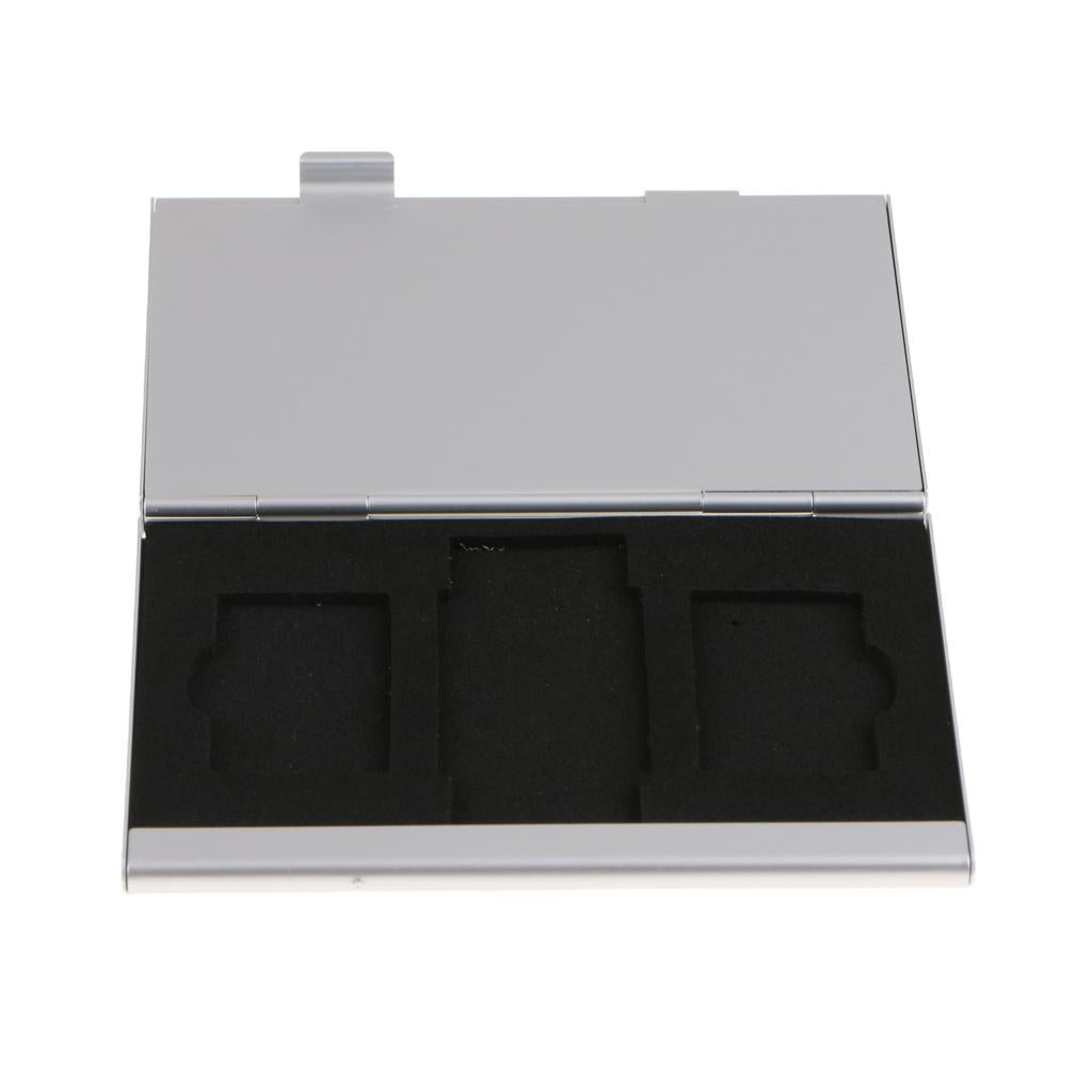 Aluminum Alloy Memory MS Card Storage Case Cover Hard Shell Protector Silver