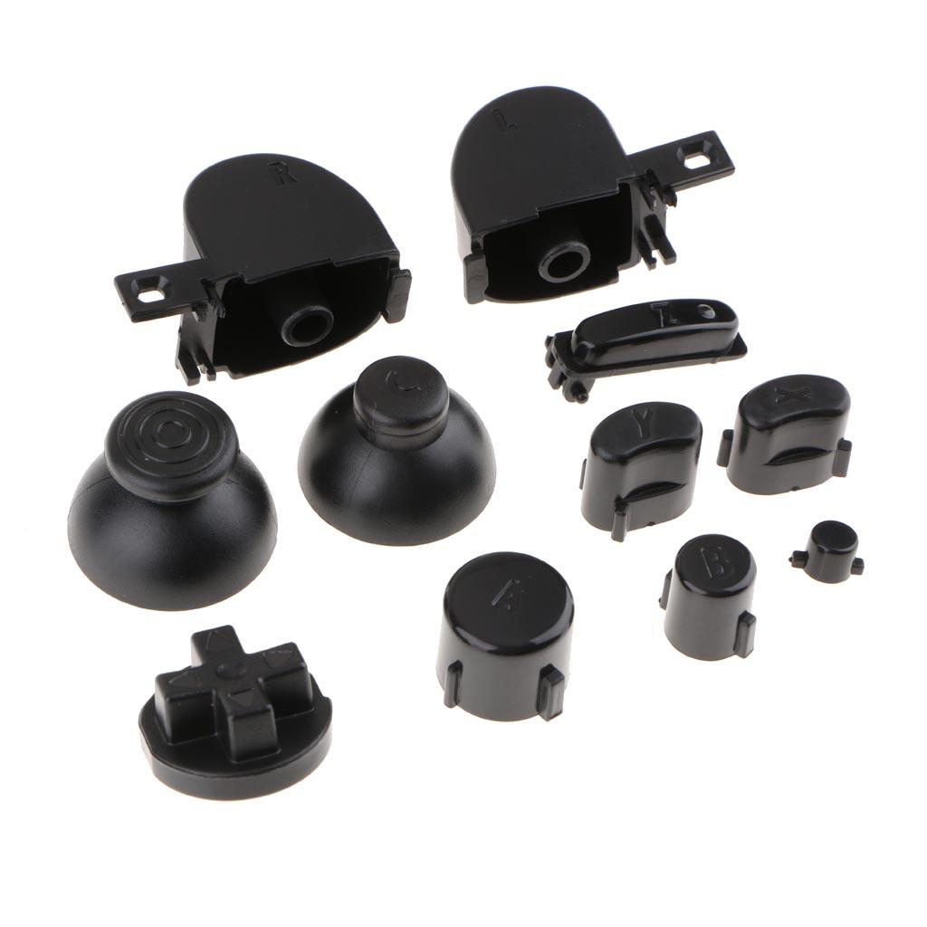 Replacement Handle Button Keys Caps Set for Nintendo NGC Controller Black