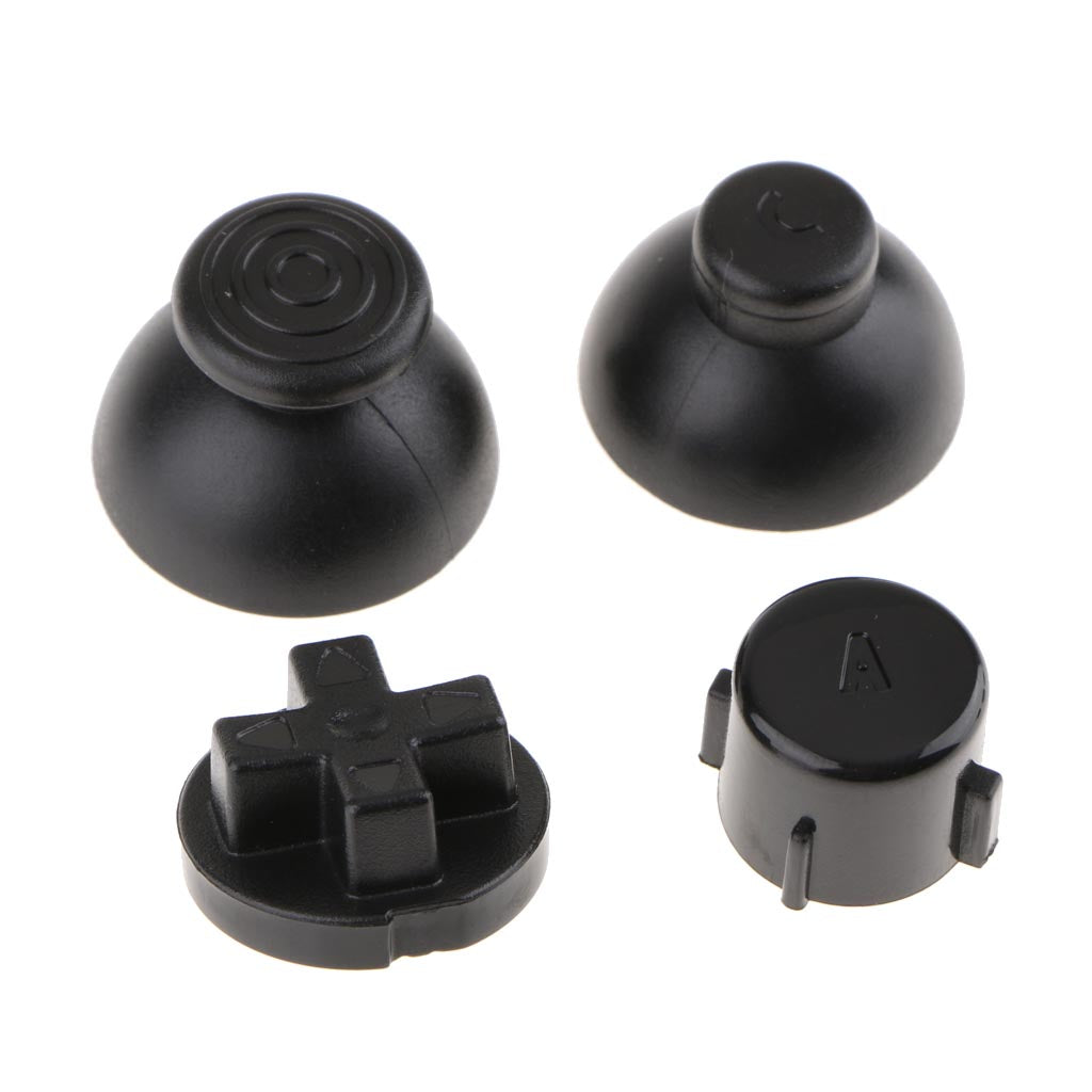 Replacement Handle Button Keys Caps Set for Nintendo NGC Controller Black