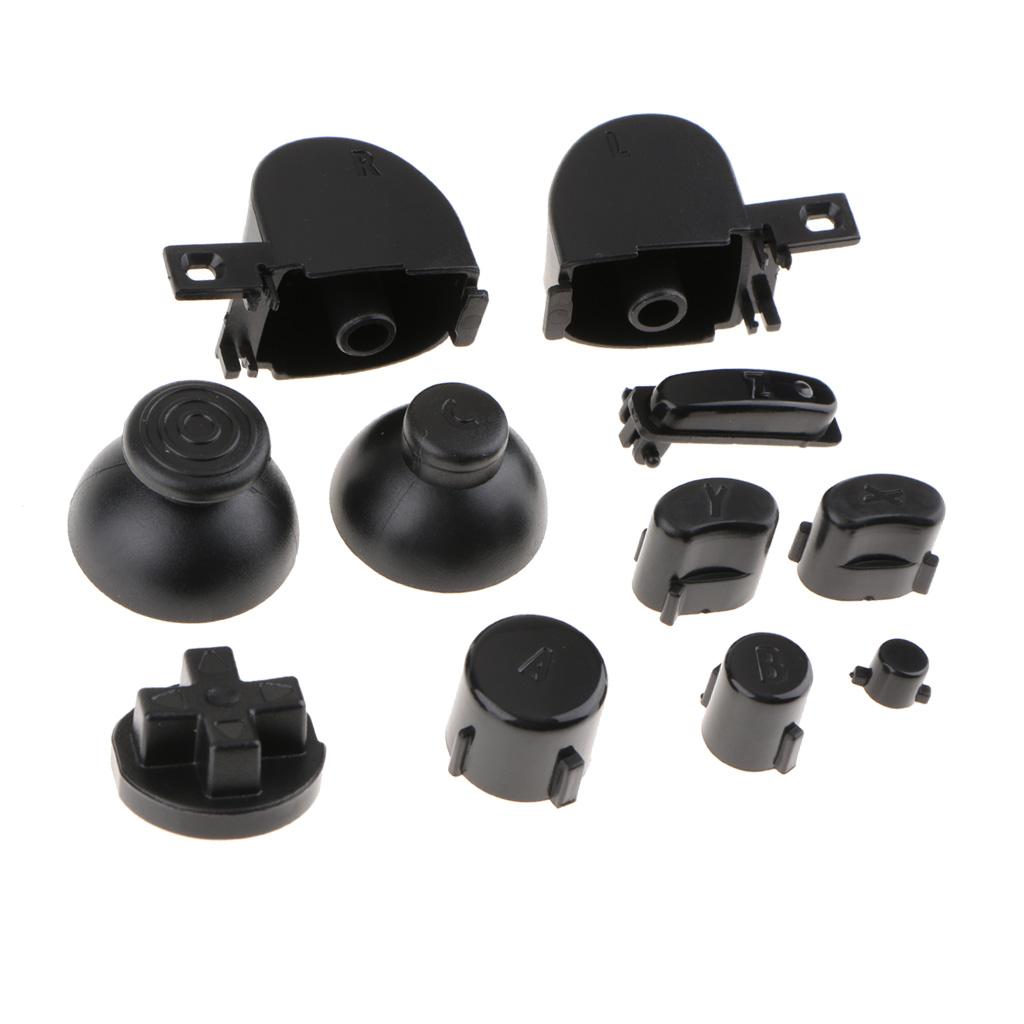 Replacement Handle Button Keys Caps Set for Nintendo NGC Controller Black
