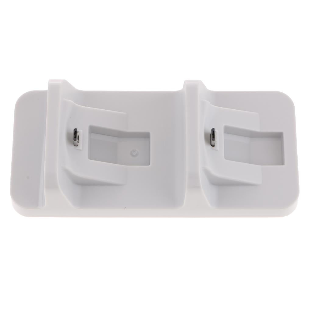 Controller Charger Charging Docking Station Stand Dual USB Fast Charging Cradle for Sony Playstation 4 PS4 Slim Pro Controller White