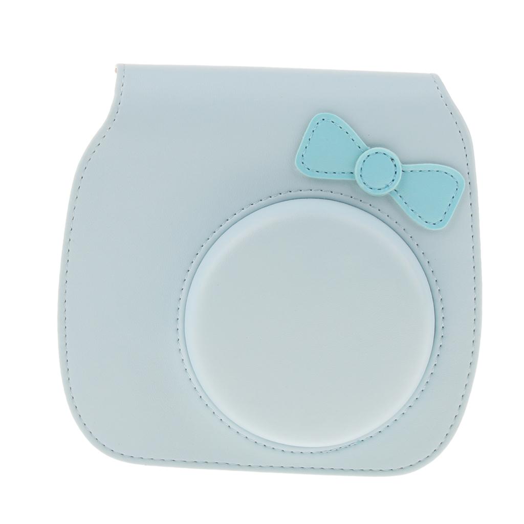 Leather Bag Cover Case for Fujifilm Instax Mini 8 8+ 9 Polaroid Camera Blue