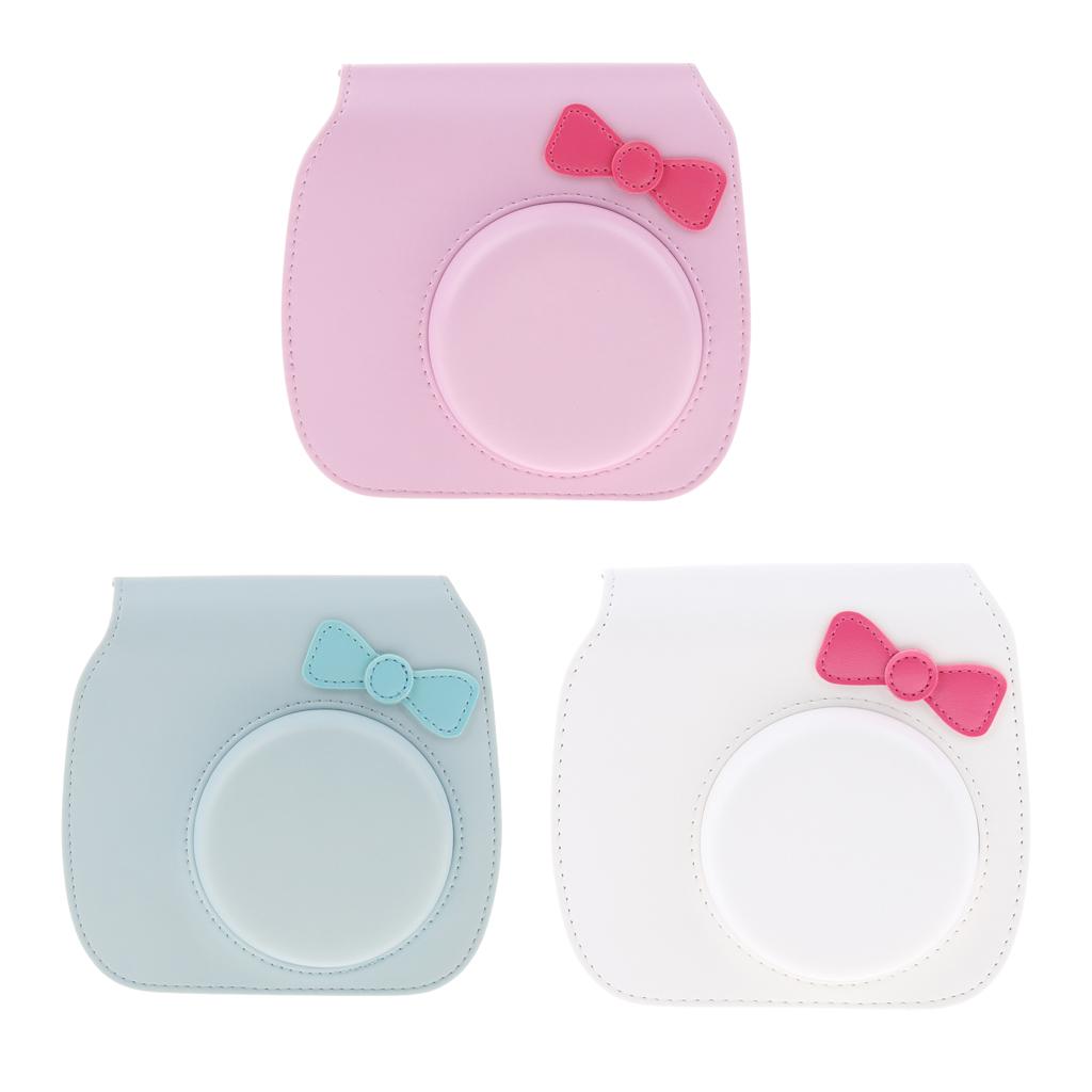 Leather Bag Cover Case for Fujifilm Instax Mini 8 8+ 9 Polaroid Camera Blue