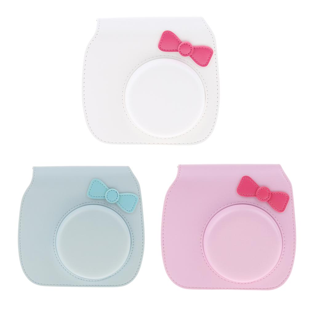 Leather Bag Cover Case for Fujifilm Instax Mini 8 8+ 9 Polaroid Camera Blue