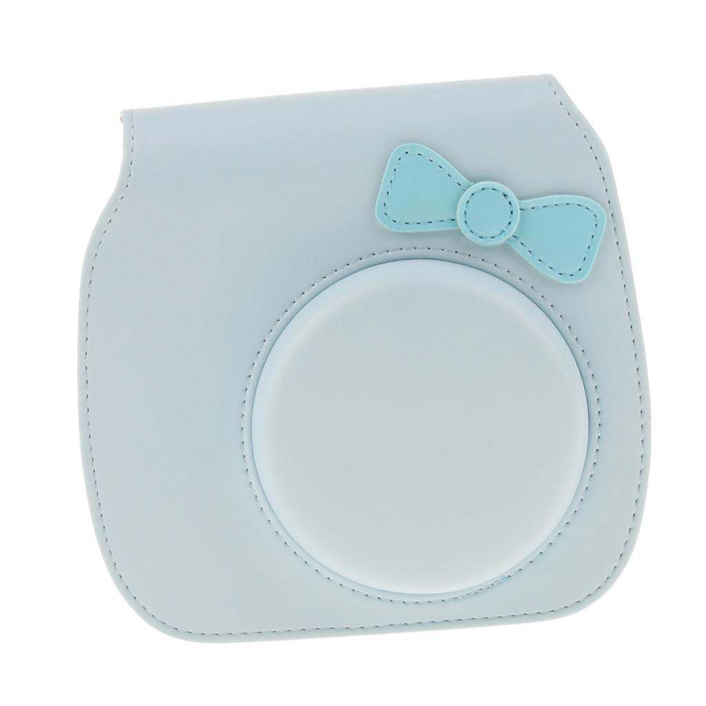 Leather Bag Cover Case for Fujifilm Instax Mini 8 8+ 9 Polaroid Camera Blue