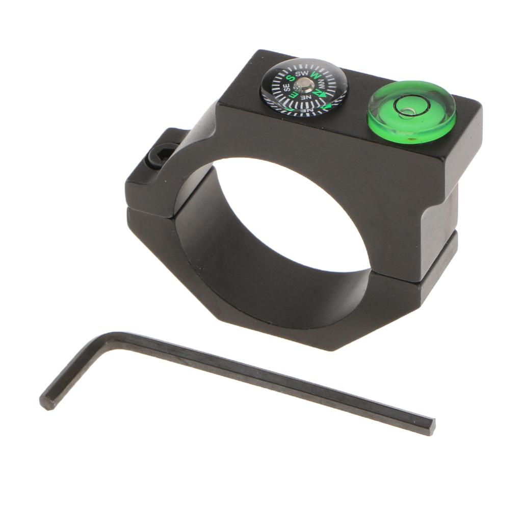 30mm 1.18 Aluminum Alloy Anti-cant Compass-Bubble Spirit Level Mount Ring"