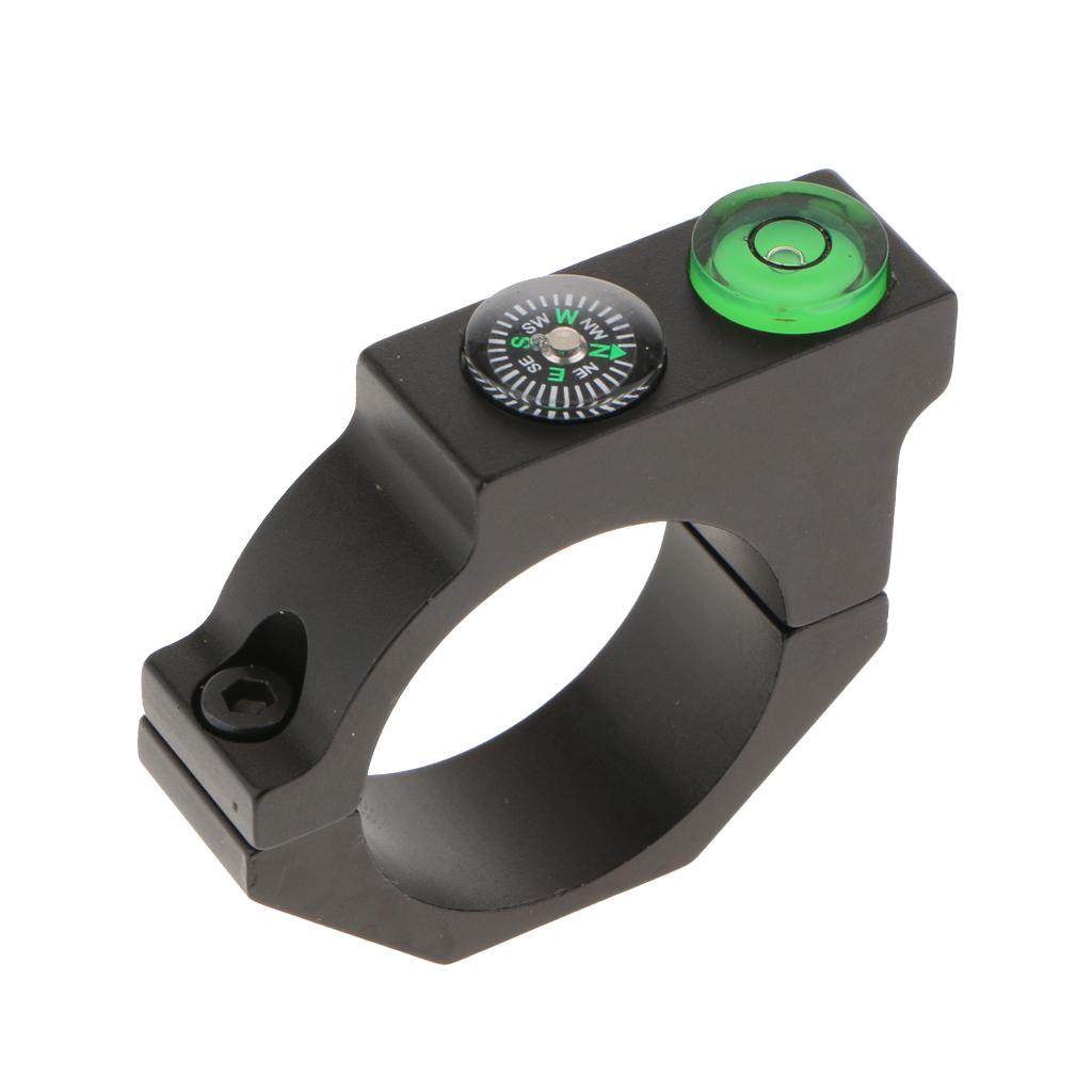 30mm 1.18 Aluminum Alloy Anti-cant Compass-Bubble Spirit Level Mount Ring"