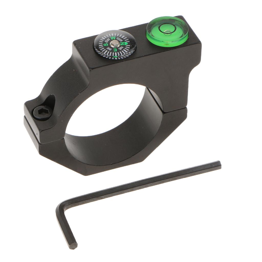 30mm 1.18 Aluminum Alloy Anti-cant Compass-Bubble Spirit Level Mount Ring"