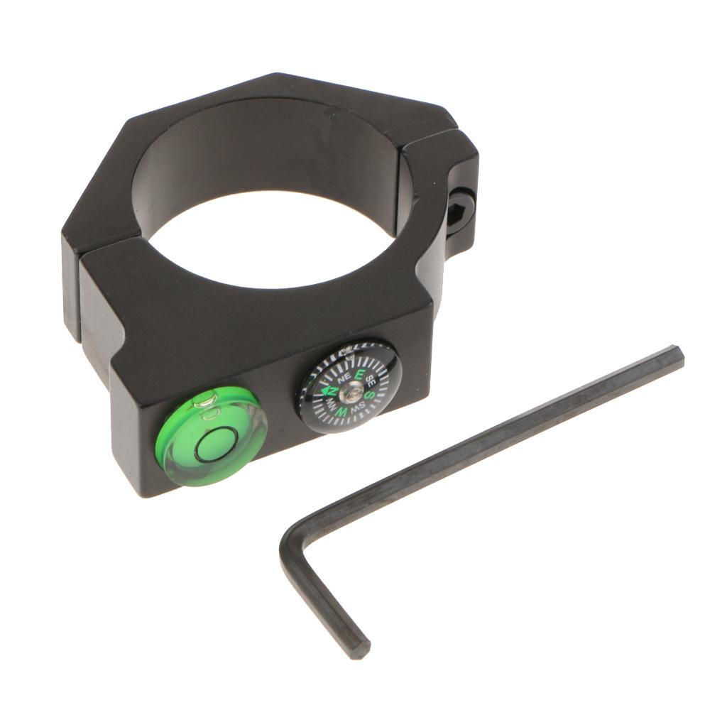 30mm 1.18 Aluminum Alloy Anti-cant Compass-Bubble Spirit Level Mount Ring"