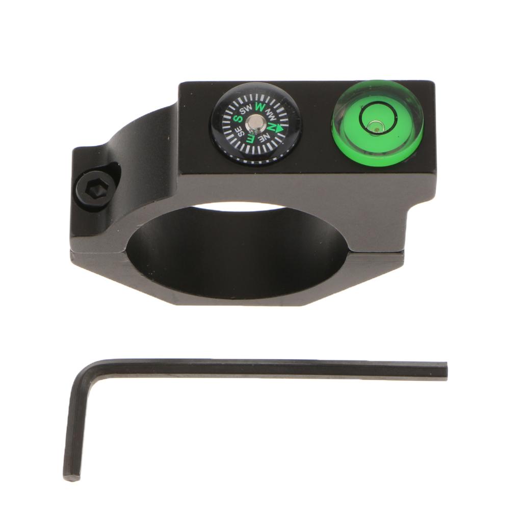 30mm 1.18 Aluminum Alloy Anti-cant Compass-Bubble Spirit Level Mount Ring"