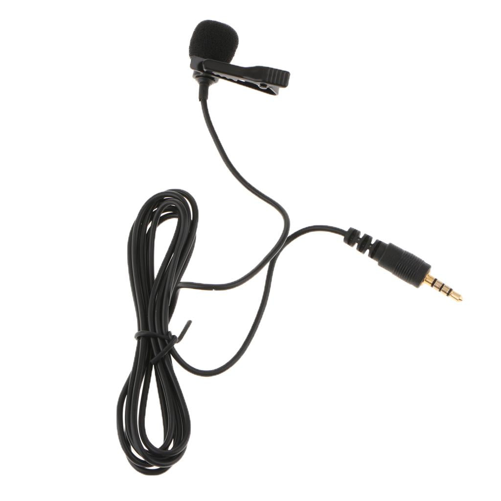 1.5m/5ft Professional Lavalier Lapel Microphone Windshield Mic for Video Conference
