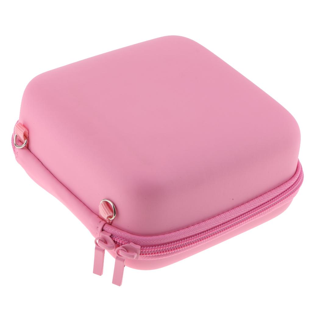 Hard Carrying Case Protector Storage Bag Pouch for Fujifilm /Polaroid Pink ,with Detachable Shoulder Strap