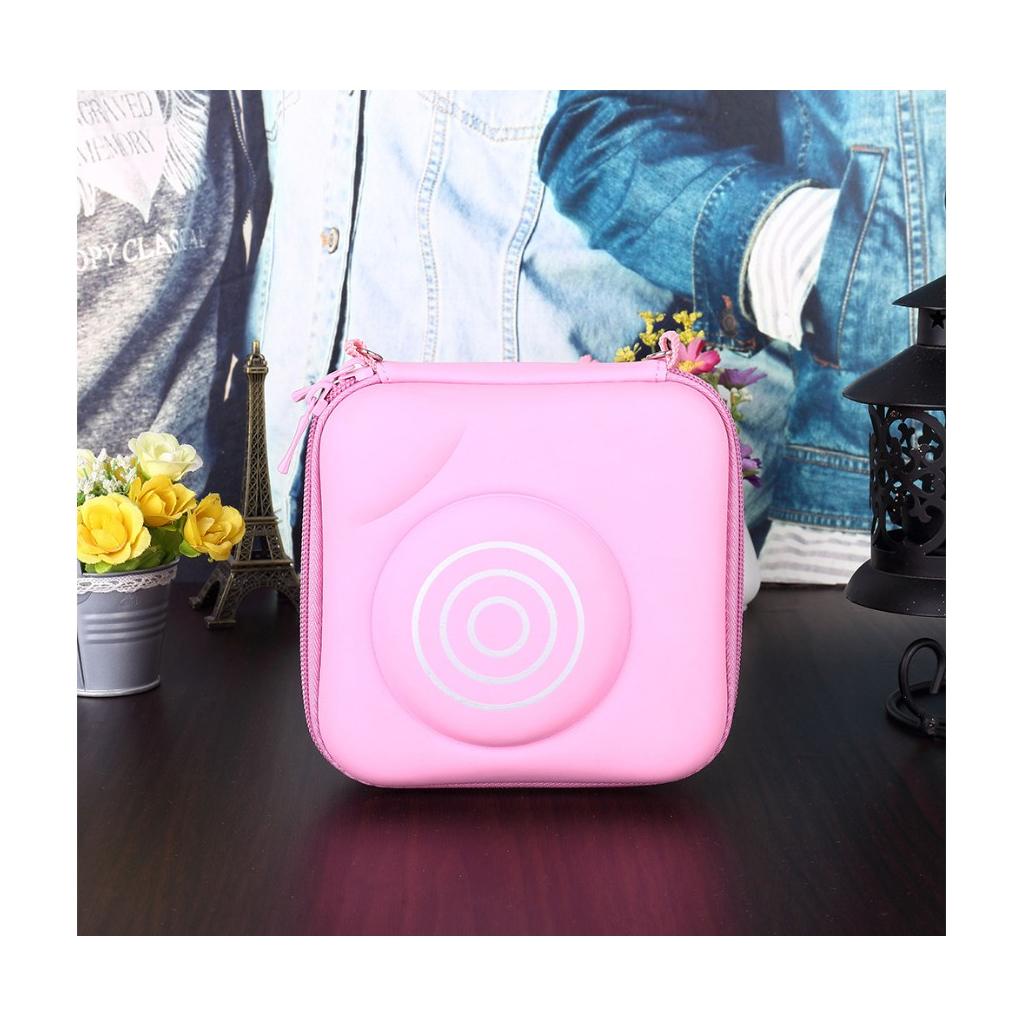 Hard Carrying Case Protector Storage Bag Pouch for Fujifilm /Polaroid Pink ,with Detachable Shoulder Strap