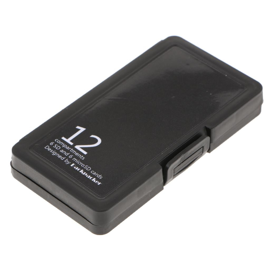 Memory Card Storage Box Carrying Pouch Case Holder Wallet for SD TF Black