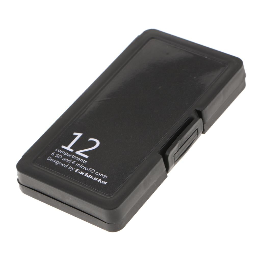 Memory Card Storage Box Carrying Pouch Case Holder Wallet for SD TF Black