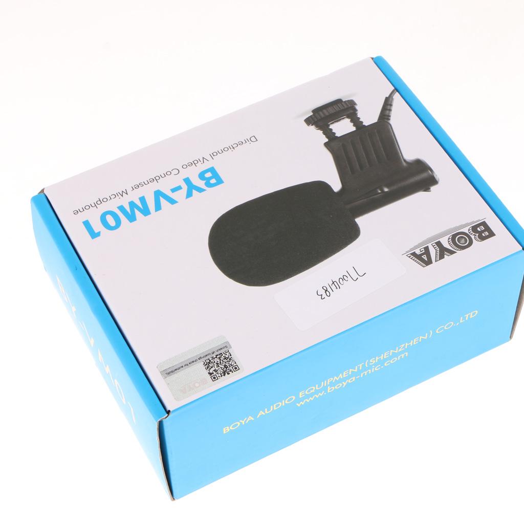 BY VM01 Mini Condenser Microphone Mic with Windshield for DSLR Camcorders DV