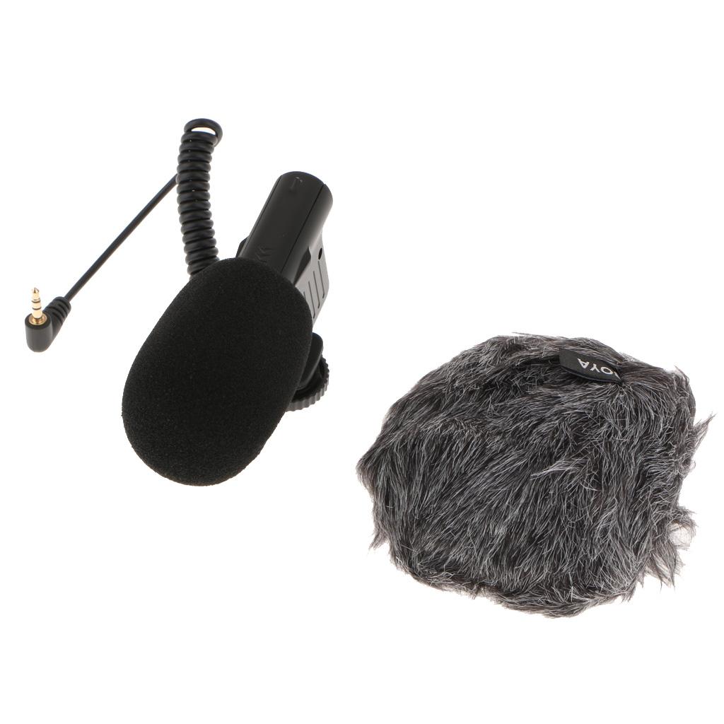 BY VM01 Mini Condenser Microphone Mic with Windshield for DSLR Camcorders DV