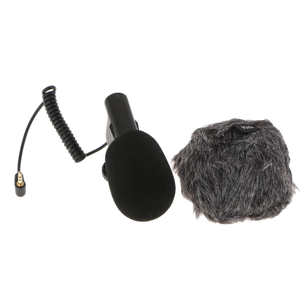 BY VM01 Mini Condenser Microphone Mic with Windshield for DSLR Camcorders DV
