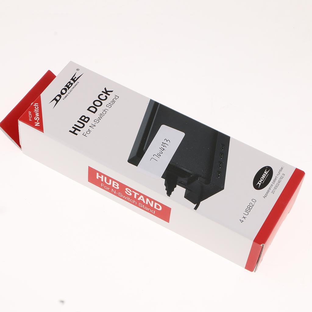 USB 2.0 Hub Dock Vertical Stand for Nintendo Switch