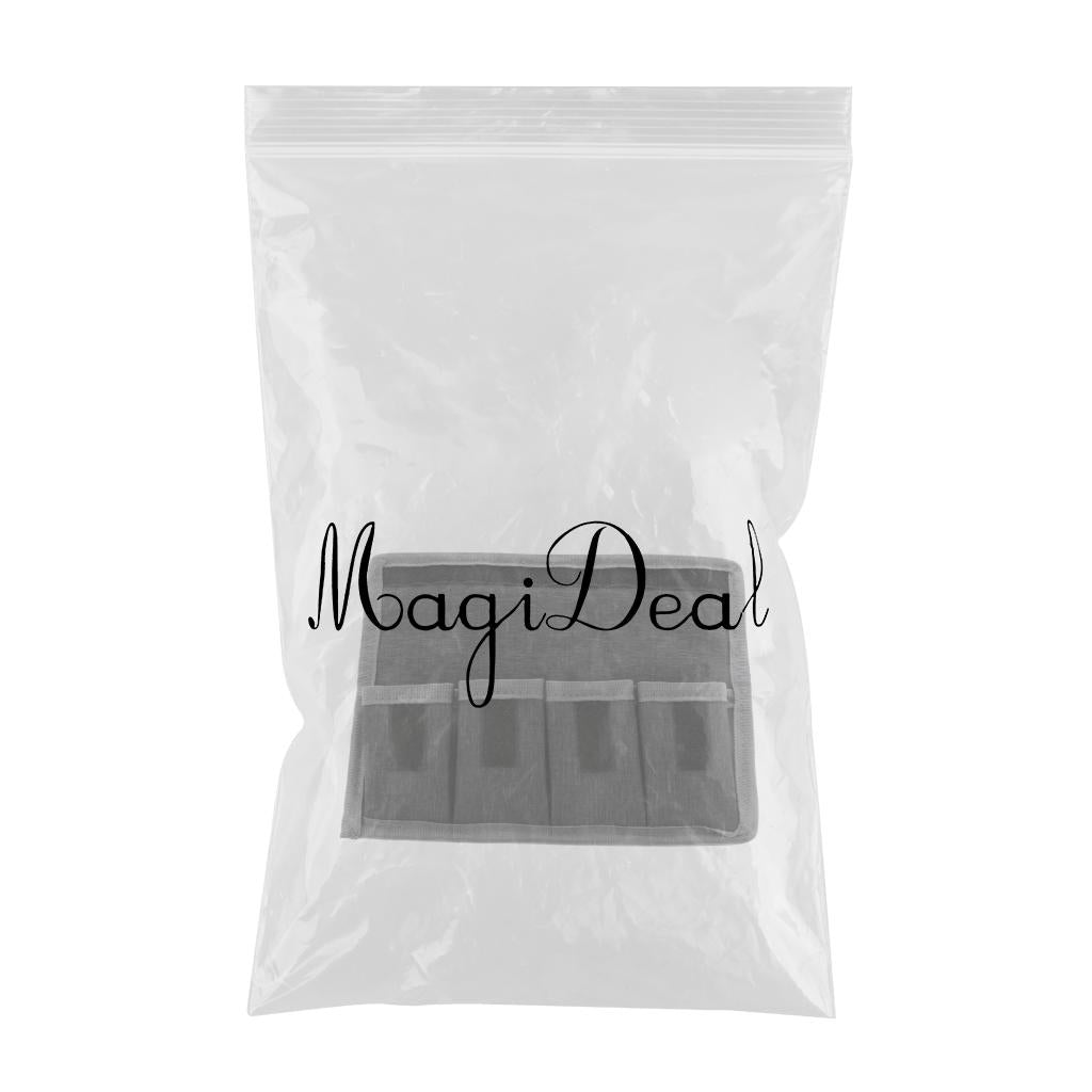 DSLR Battery Case Holder Storage Bag ( 4 Pocket ) for AA/AAA Battery and Canon LP E6 LP E8 LP E10 LP E12 Battery, Nikon EN EL14 EN EL15 Battery