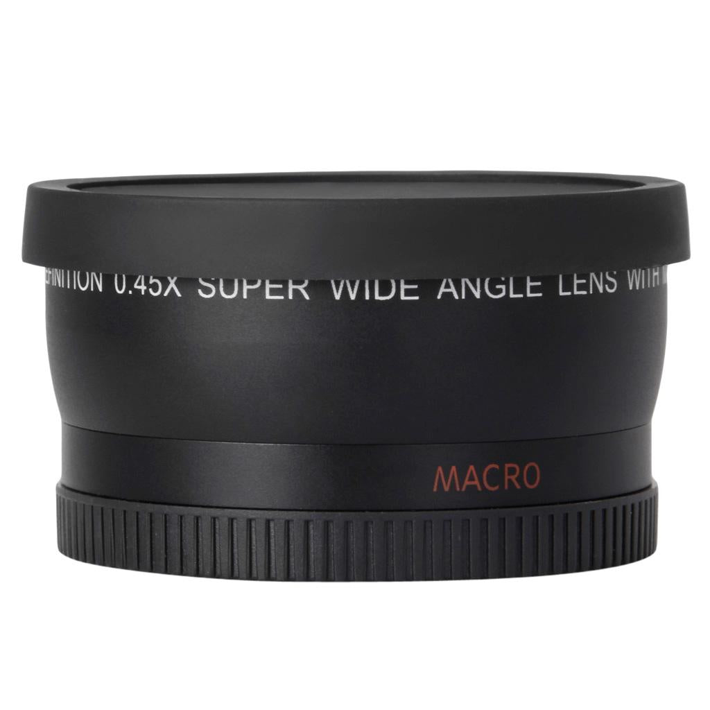 52mm 0.45X Wide Angle & Macro Lens for Nikon Canon Sony DSLR DC Camera 18-55