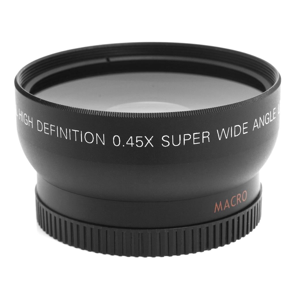 52mm 0.45X Wide Angle & Macro Lens for Nikon Canon Sony DSLR DC Camera 18-55