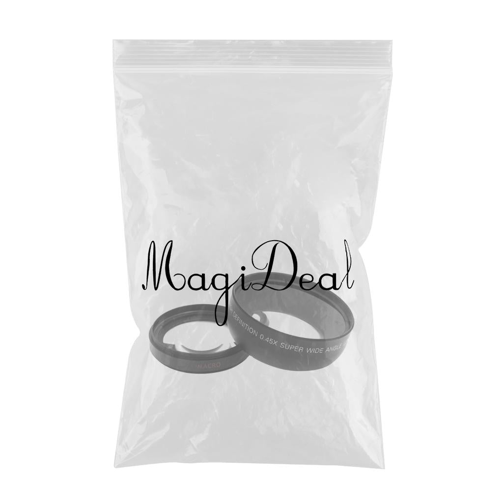 52mm 0.45X Wide Angle & Macro Lens for Nikon Canon Sony DSLR DC Camera 18-55