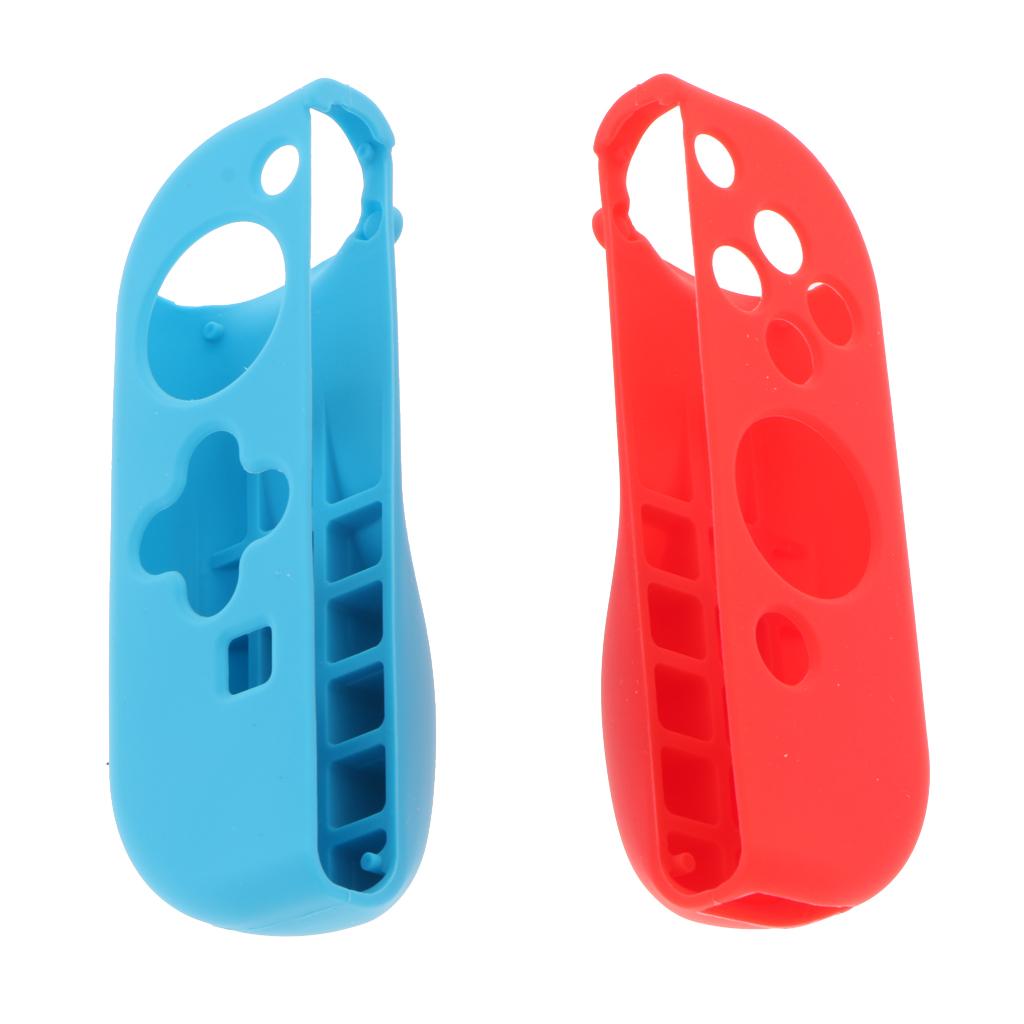 For Nintendo Switch Joy-Con Protective Case Silicone Cover + Rubber Plug Set