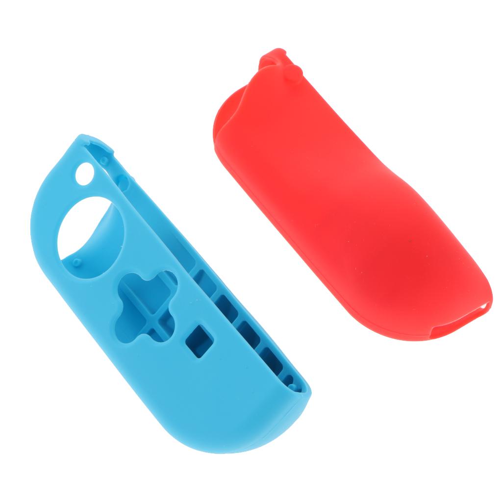 For Nintendo Switch Joy-Con Protective Case Silicone Cover + Rubber Plug Set