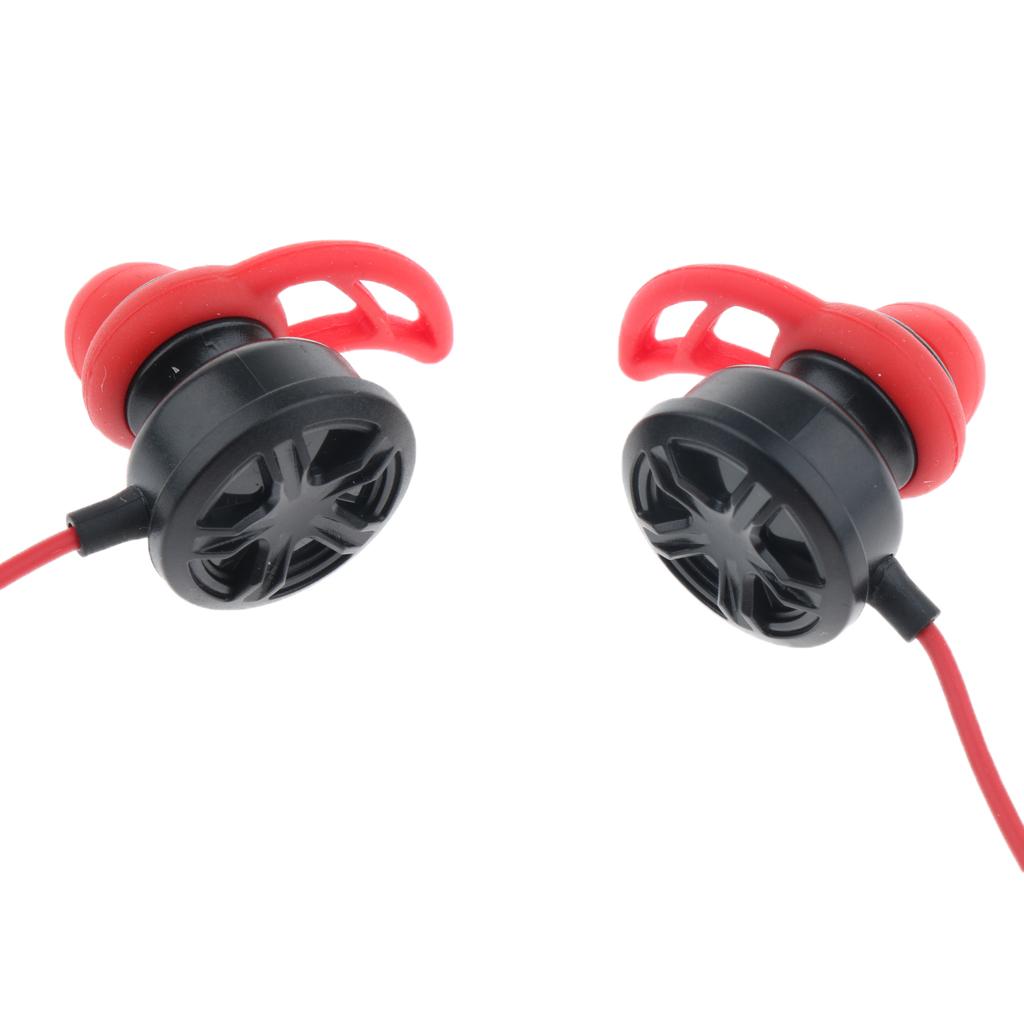 1.2m Gaming Earphones Earbuds Headphones with Microphone and Volume Control For PUBG Mobile, PS4, Xbox One, Nintendo Switch (Red)