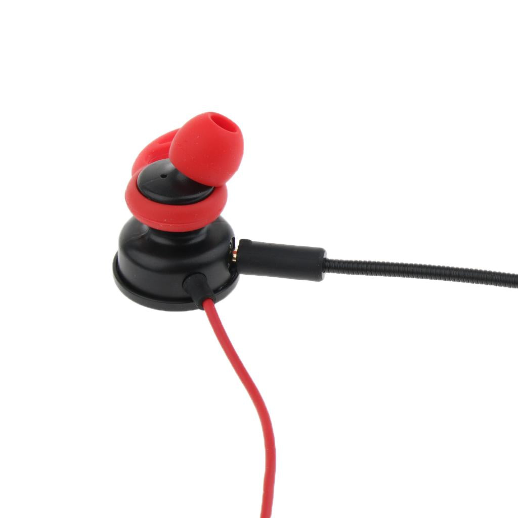 1.2m Gaming Earphones Earbuds Headphones with Microphone and Volume Control For PUBG Mobile, PS4, Xbox One, Nintendo Switch (Red)