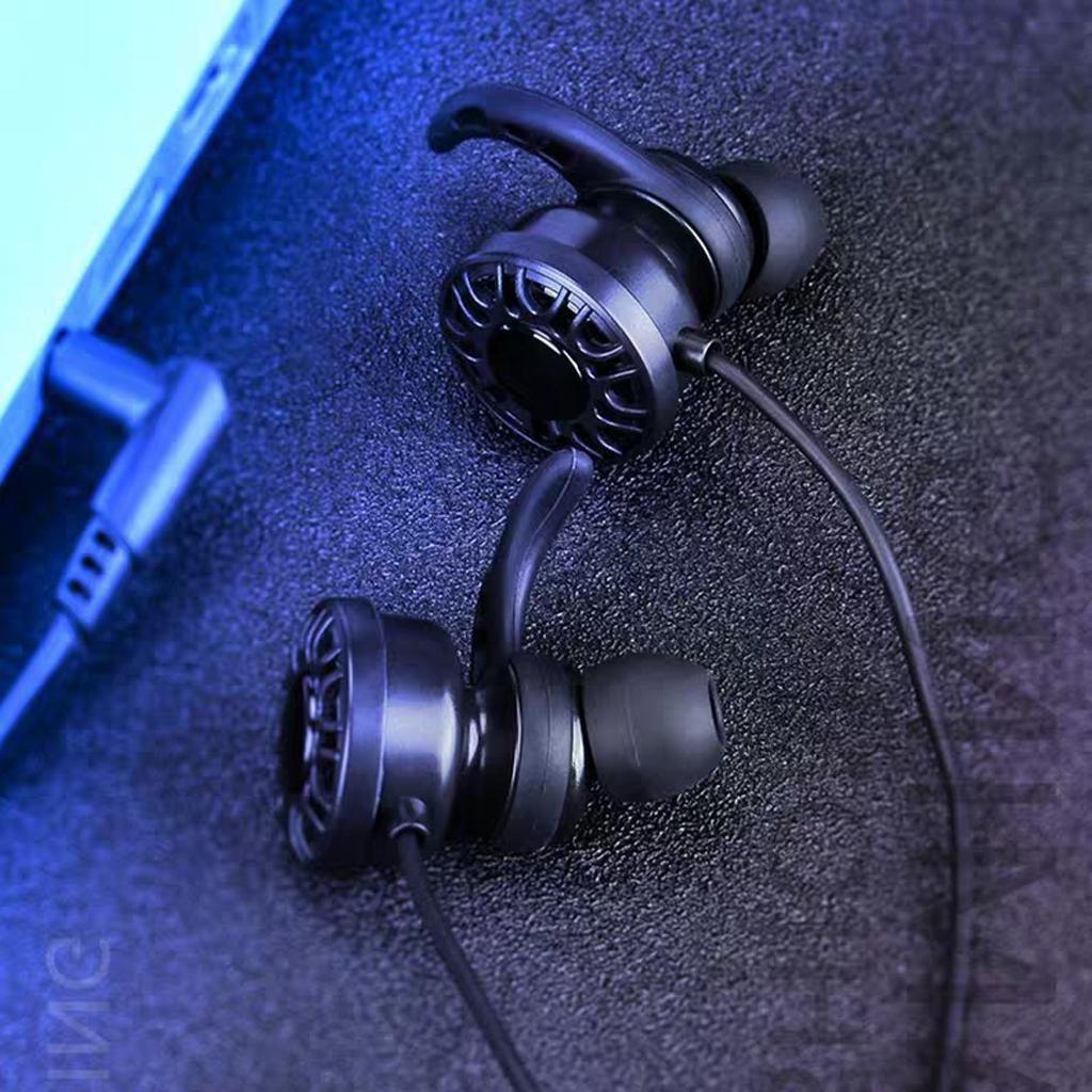 Gaming Earphones Earbuds Headphones with Microphone and Volume Control For PUBG Mobile, PS4, Xbox One, Nintendo Switch (Black)