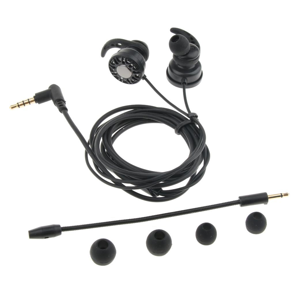 Gaming Earphones Earbuds Headphones with Microphone and Volume Control For PUBG Mobile, PS4, Xbox One, Nintendo Switch (Black)