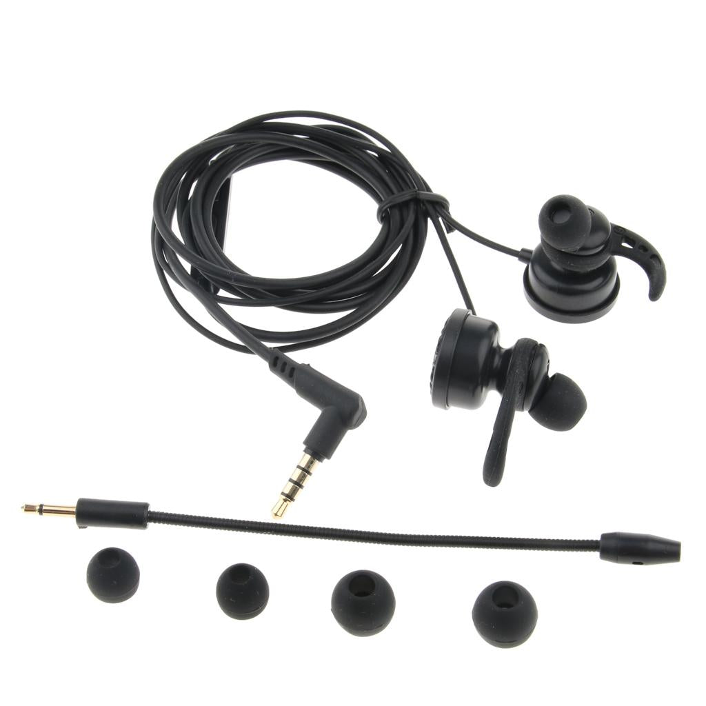 Gaming Earphones Earbuds Headphones with Microphone and Volume Control For PUBG Mobile, PS4, Xbox One, Nintendo Switch (Black)