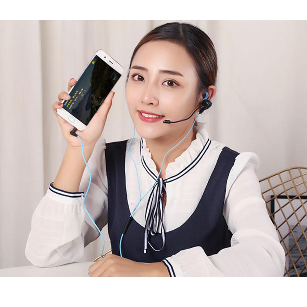 Gaming Earphones Earbuds Headphones with Microphone and Volume Control For PUBG Mobile, PS4, Xbox One, Nintendo Switch (Blue)