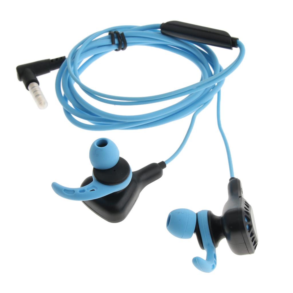 Gaming Earphones Earbuds Headphones with Microphone and Volume Control For PUBG Mobile, PS4, Xbox One, Nintendo Switch (Blue)