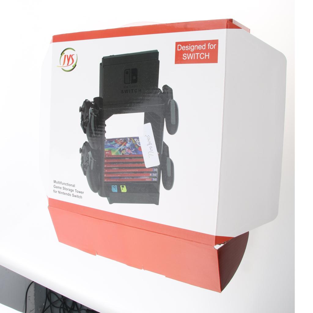 Multifunctional Game Disk Storage Tower Holder for Nintendo Switch Console