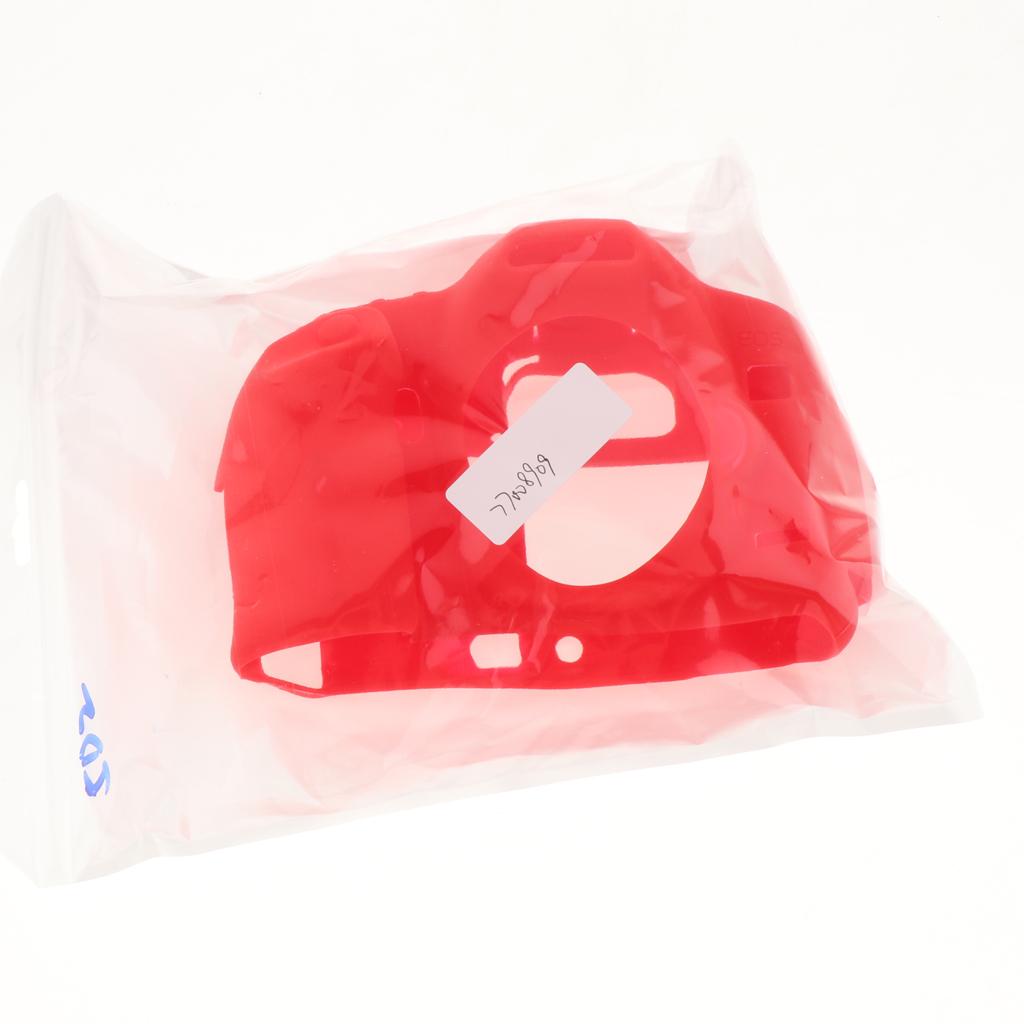 Protective Soft Silicone Case Cover Skin for Canon EOS 5D Mark II 5D2 Red