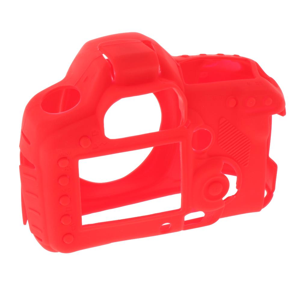 Protective Soft Silicone Case Cover Skin for Canon EOS 5D Mark II 5D2 Red