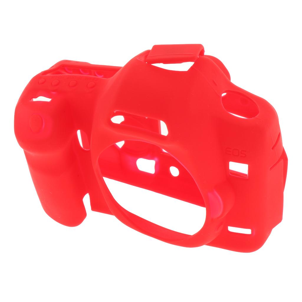 Protective Soft Silicone Case Cover Skin for Canon EOS 5D Mark II 5D2 Red