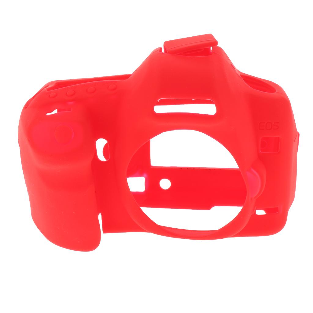 Protective Soft Silicone Case Cover Skin for Canon EOS 5D Mark II 5D2 Red