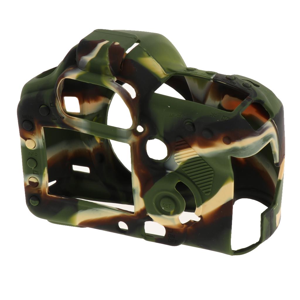 Protective Soft Silicone Case Cover Skin for Canon EOS 5D Mark II 5D2 Camo