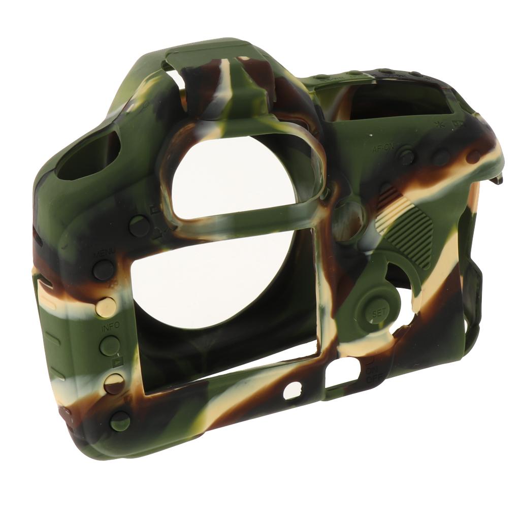Protective Soft Silicone Case Cover Skin for Canon EOS 5D Mark II 5D2 Camo