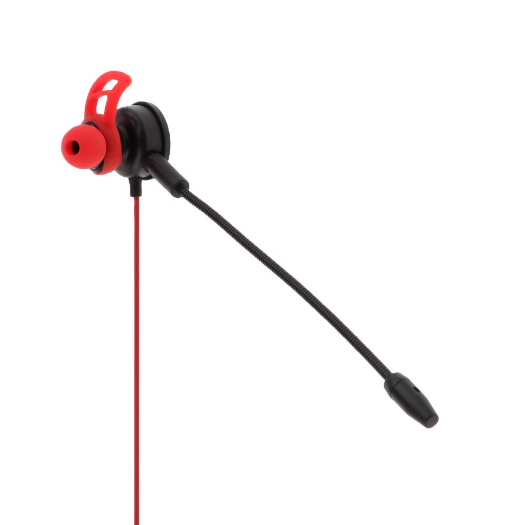 T2 Gaming Earphones Earbuds Headphones with Microphone and Volume Control For PUBG Mobile, PS4, Xbox One, Nintendo Switch Red