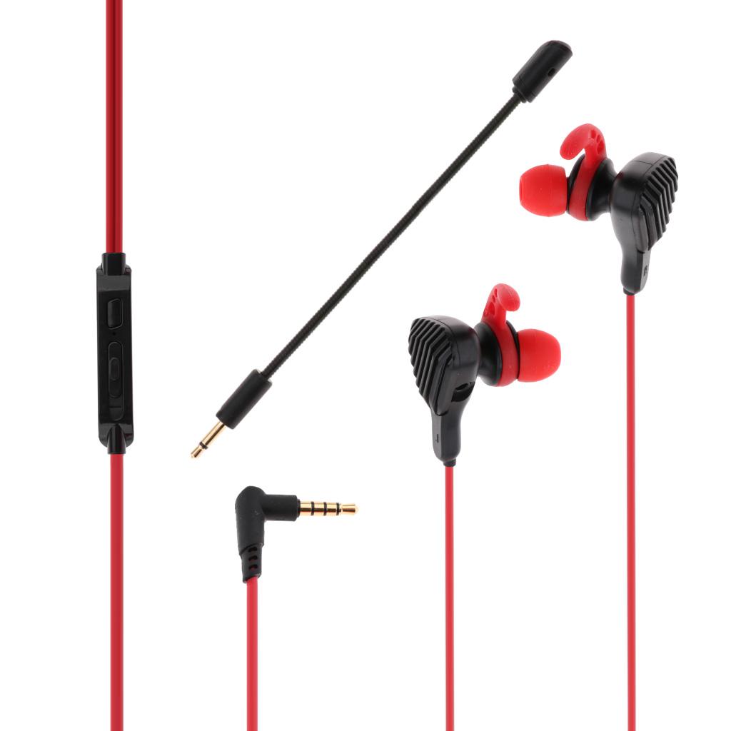 T10 1.2m Gaming Earphones Earbuds Headphones with Microphone and Volume Control For PUBG Mobile, PS4, Xbox One, Nintendo Switch