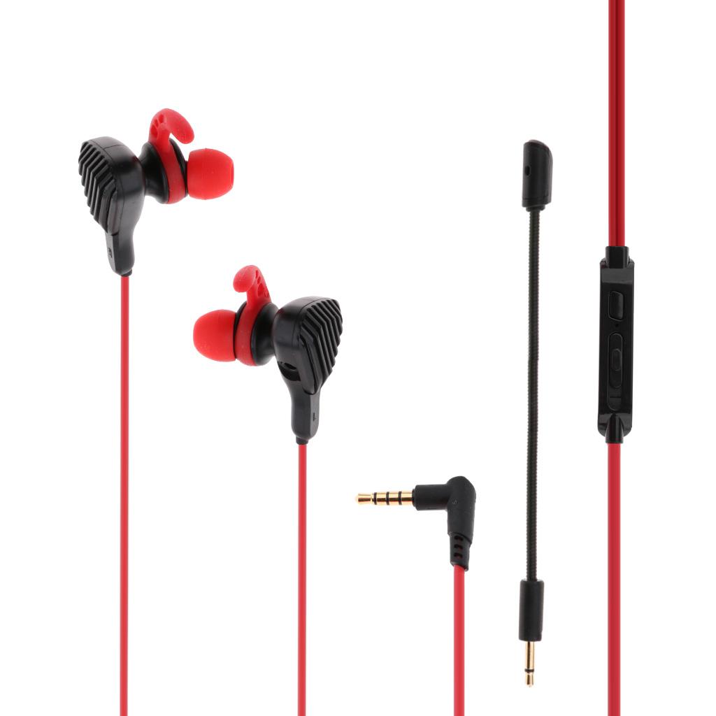 T10 1.2m Gaming Earphones Earbuds Headphones with Microphone and Volume Control For PUBG Mobile, PS4, Xbox One, Nintendo Switch