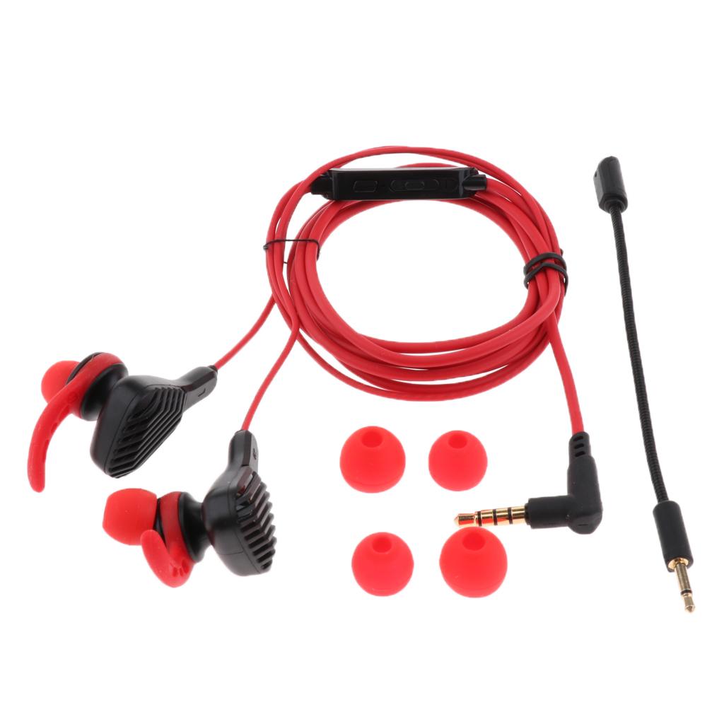 T10 1.2m Gaming Earphones Earbuds Headphones with Microphone and Volume Control For PUBG Mobile, PS4, Xbox One, Nintendo Switch